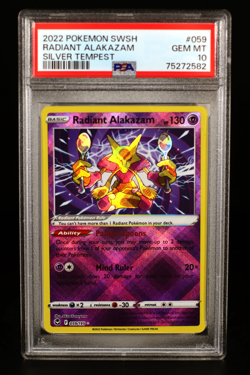 Auction Prices Realized Tcg Cards 2022 Pokemon Sword & Shield Silver  Tempest Radiant Alakazam