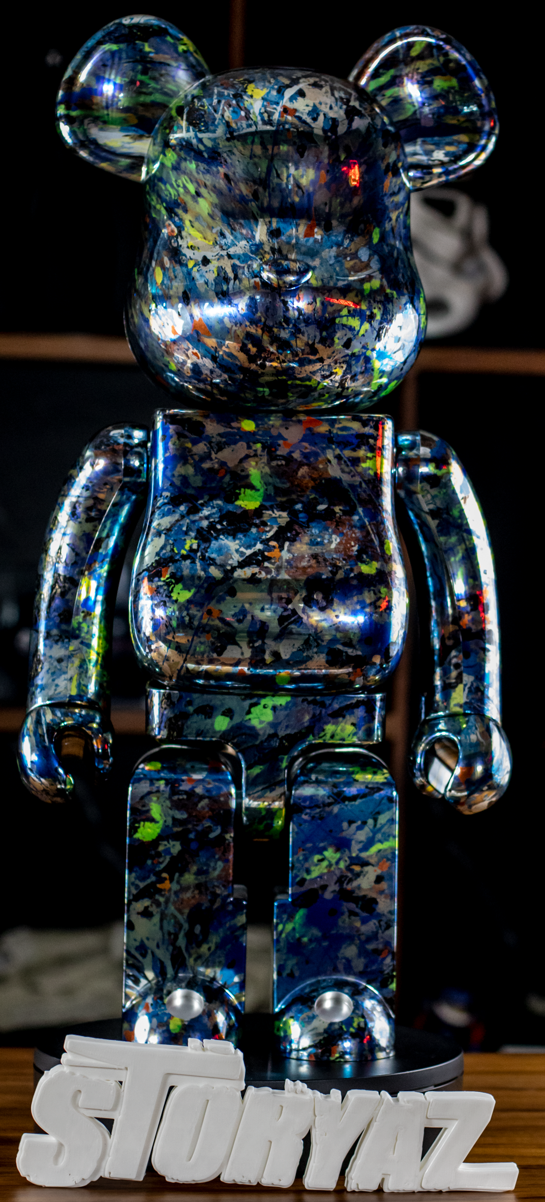 Bearbrick: Jackson Pollock 1000% Chrome "Splash"