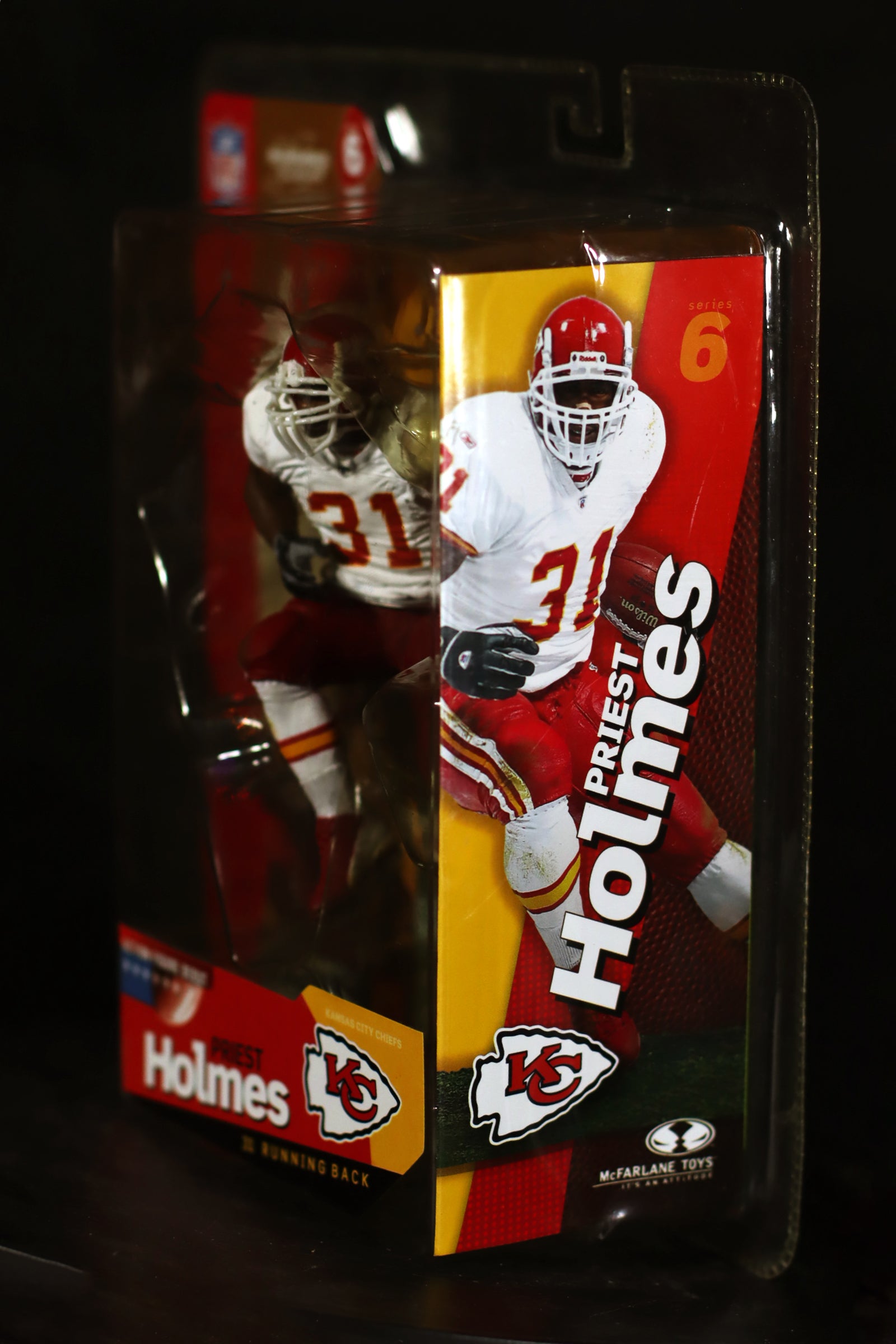 Priest Holmes 31 Kansas City Chiefs McFarlane NFL NEW toy running back  series 6